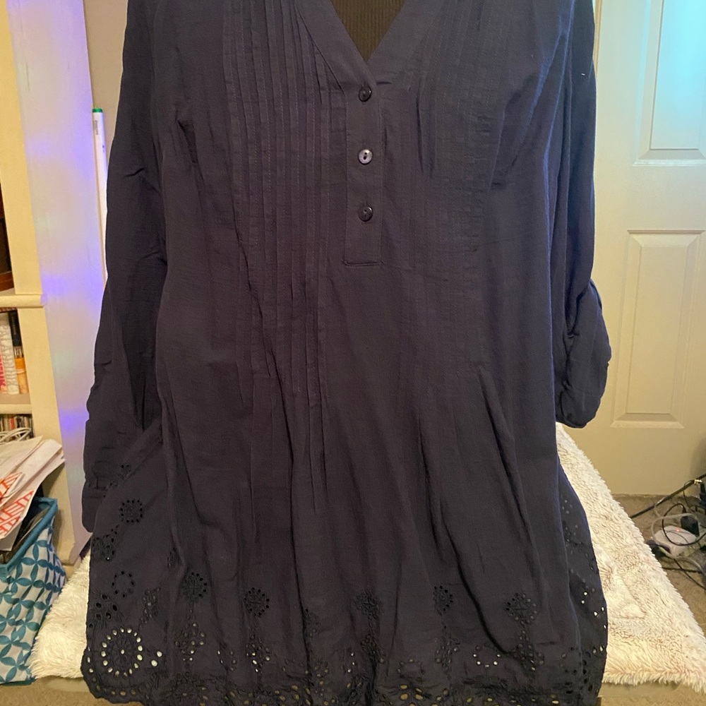 NWT - Style & Co Long Sleeve Navy Size 2X